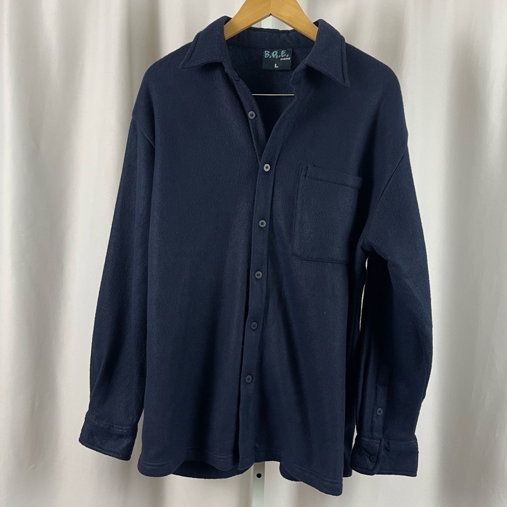 B.R.E. Exchange Large Fleece Buttery Soft Chore Button Down Shirt Outdoor Camp
